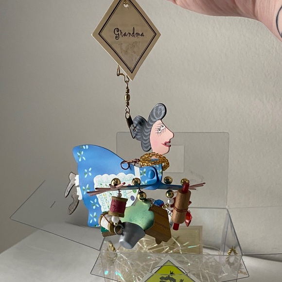 Silvestri Other - Silvestri Vintage Karen Rossi Fanciful Flights Grandma Metal Ornament